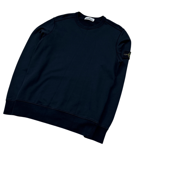 Stone Island 2019 Navy Cotton Crewneck Sweatshirt - Medium