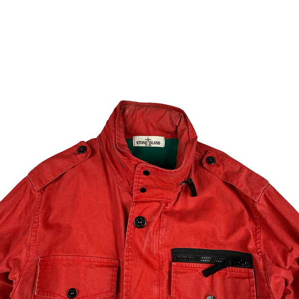 Stone Island Red 2013 Tela Stella Field Jacket - Medium