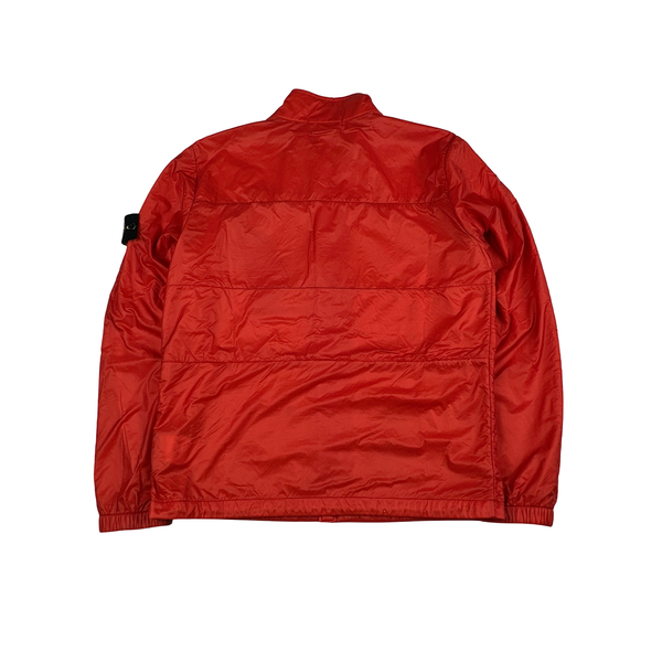 Stone Island 2012 Red Micro Rip Stop 7 Den Quilted Jacket - Large