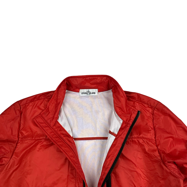 Stone Island 2012 Red Micro Rip Stop 7 Den Quilted Jacket - Large