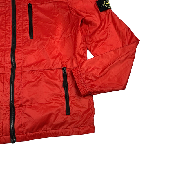 Stone Island 2012 Red Micro Rip Stop 7 Den Quilted Jacket - Large
