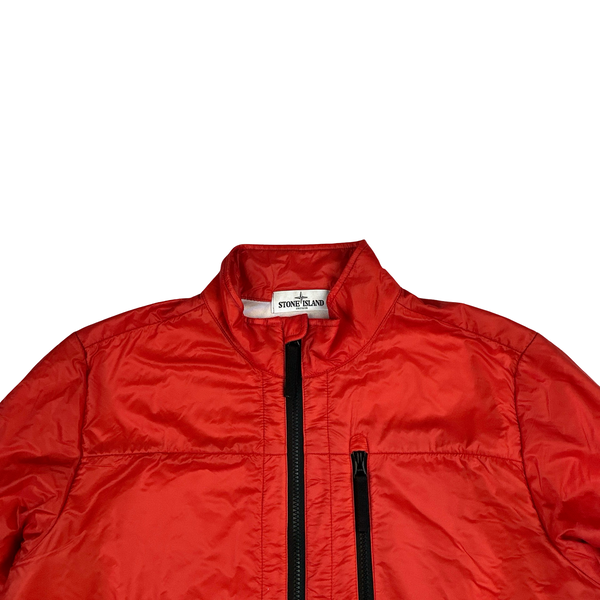 Stone Island 2012 Red Micro Rip Stop 7 Den Quilted Jacket - Large