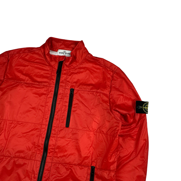 Stone Island 2012 Red Micro Rip Stop 7 Den Quilted Jacket - Large
