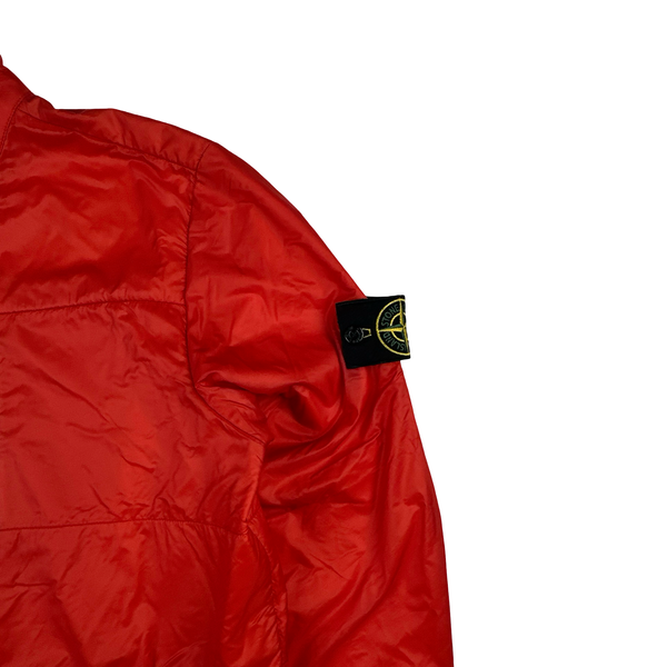 Stone Island 2012 Red Micro Rip Stop 7 Den Quilted Jacket - Large