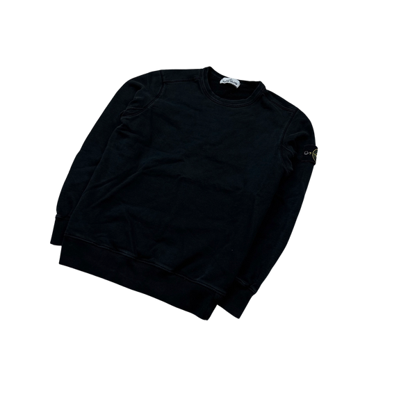 Stone Island 2018 Black Cotton Crewneck Sweatshirt - Medium