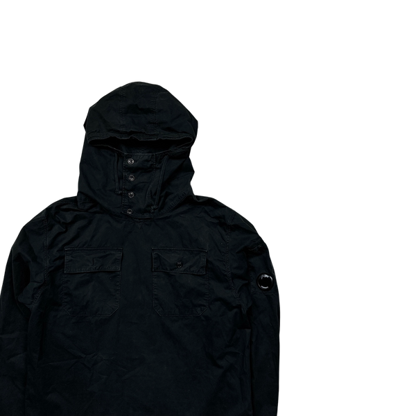 CP Company Black Cotton Gabardine Smock - Medium
