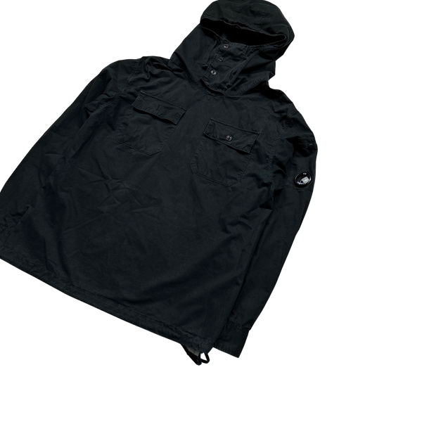 CP Company Black Cotton Gabardine Smock - Medium