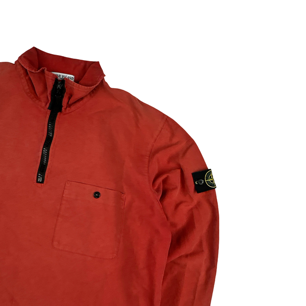 Stone Island Vintage 2004 Red Quarter Zip Pullover - XXL