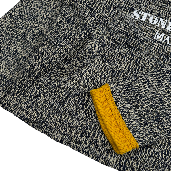 Stone Island Marina Cotton Linen Rubberized Effect Sweater - Large