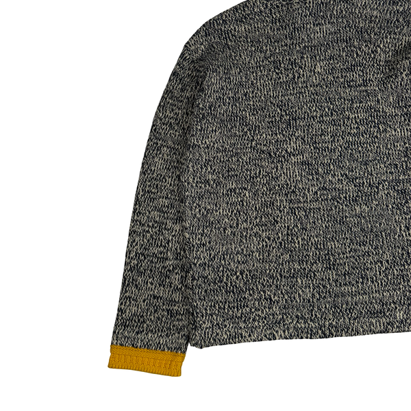 Stone Island Marina Cotton Linen Rubberized Effect Sweater - Large