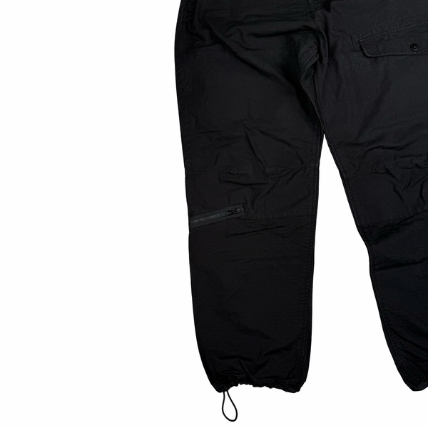 Stone Island 2023 Black Ripstop LO Cotton Cargos - 32"