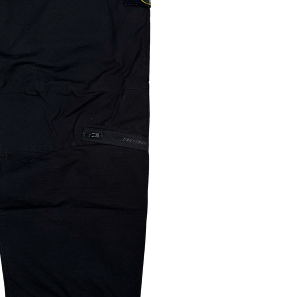Stone Island 2023 Black Ripstop LO Cotton Cargos - 32"