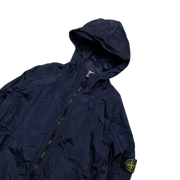 Stone Island 2018 Navy Nylon Metal Watro Hooded Jacket - Large