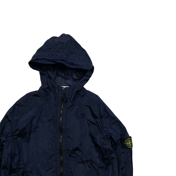 Stone Island 2018 Navy Nylon Metal Watro Hooded Jacket - Large