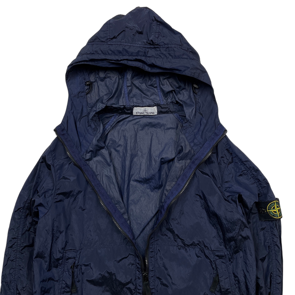 Stone Island 2018 Navy Nylon Metal Watro Hooded Jacket - Large