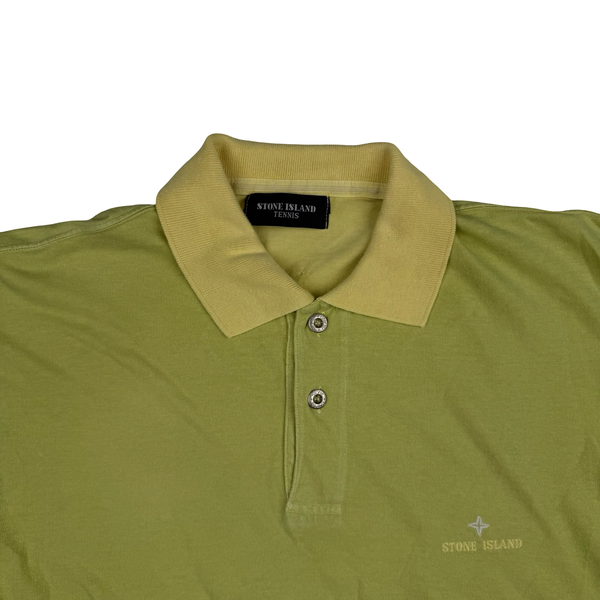 Stone Island Tennis Yellow 80’s Polo Shirt - Medium