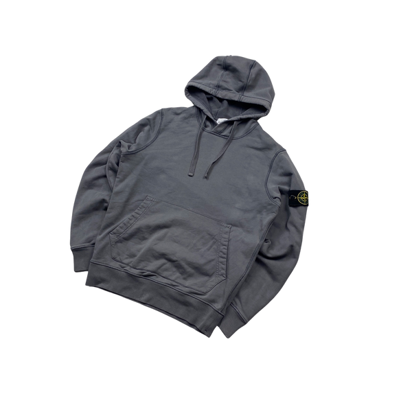 Stone Island 2021 Grey Pullover Hoodie - Small