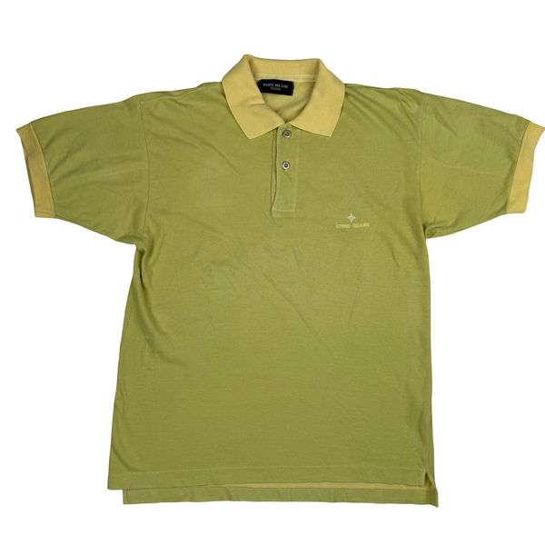 Stone Island Tennis Yellow 80’s Polo Shirt - Medium