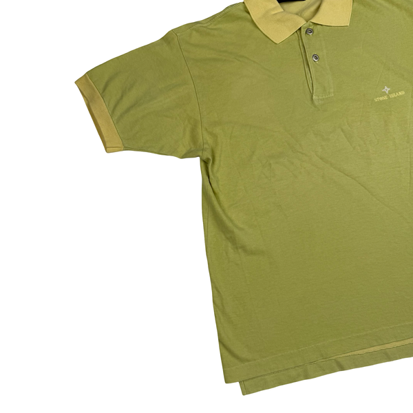 Stone Island Tennis Yellow 80’s Polo Shirt - Medium