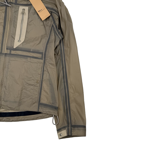 Ten C  Beige Wind Combo Bonded Hooded Jacket/Shirt- XL (52)