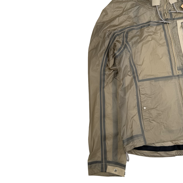 Ten C  Beige Wind Combo Bonded Hooded Jacket/Shirt- Medium (48)