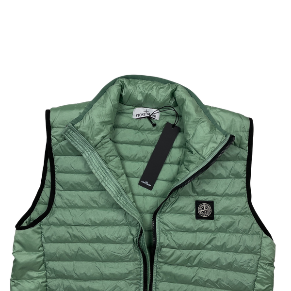 Stone Island 2022 Green Loom Woven R Nylon Packable Gilet - XL
