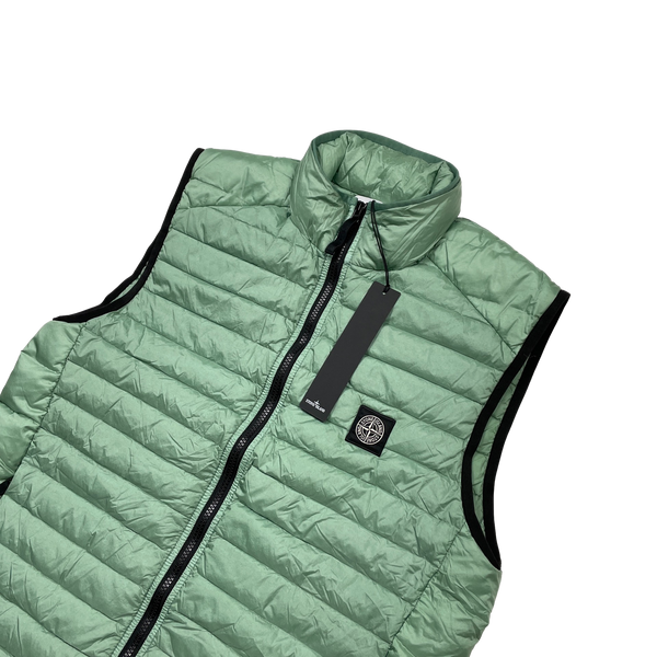 Stone Island 2022 Green Loom Woven R Nylon Packable Gilet - XL