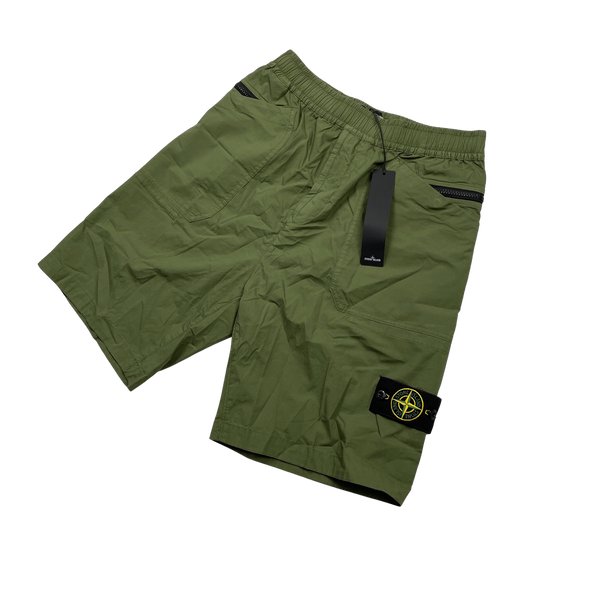 Stone Island 2022 Green Cargo Shorts - 30"