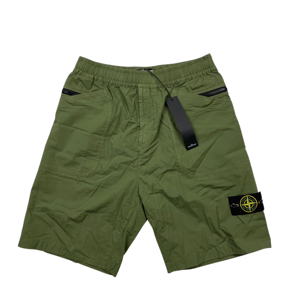 Stone Island 2022 Green Cargo Shorts - 30