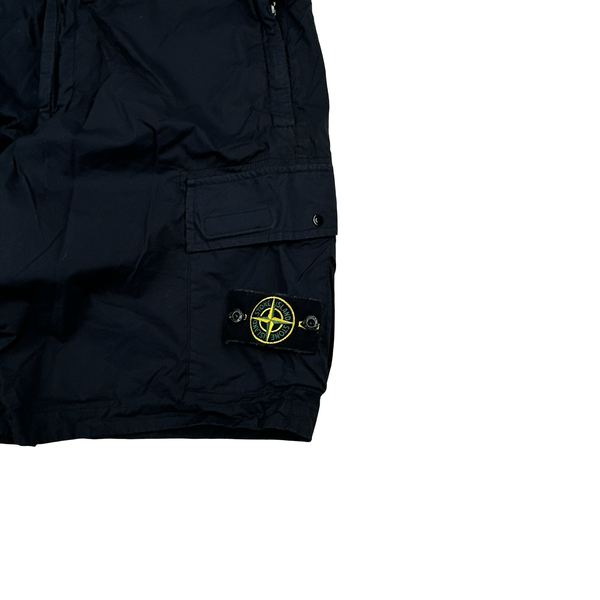 Stone Island 2021 Navy Bermuda Cotton Shorts - 32"