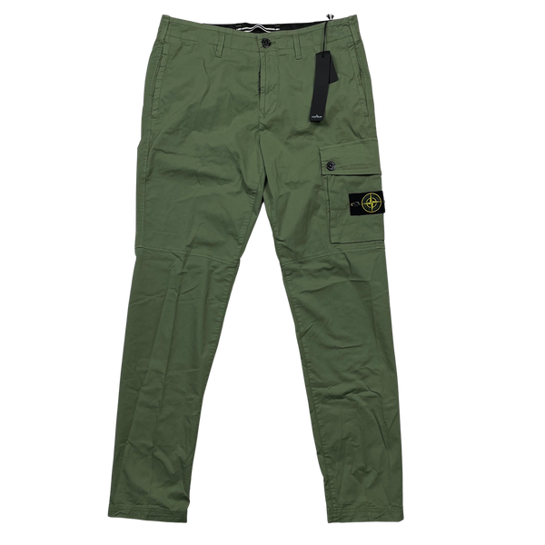 Stone Island Green 2023 Slim Fit Cargo Trousers - 33