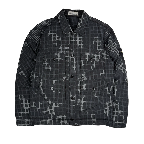 Stone Island 2017 Digital Camo Cotton Button up Overshirt  - Large