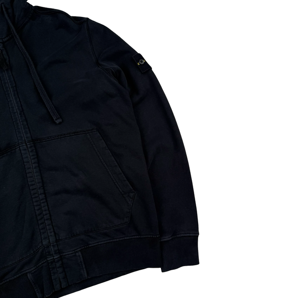 Stone Island 2017 Black Hooded Zip Jumper - XL