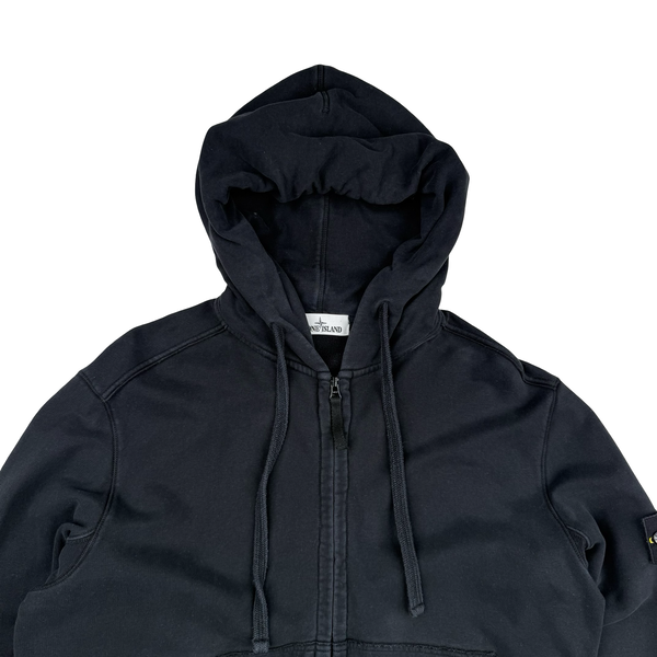 Stone Island 2017 Black Hooded Zip Jumper - XL