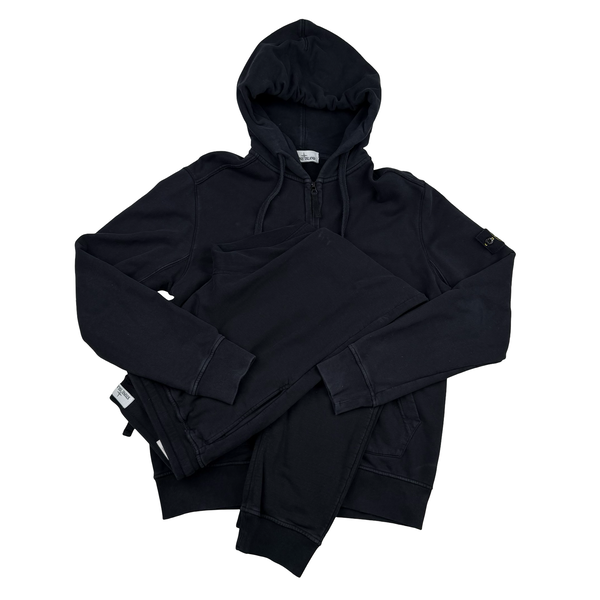Stone Island 2017 Black Hooded Zip Jumper - XL