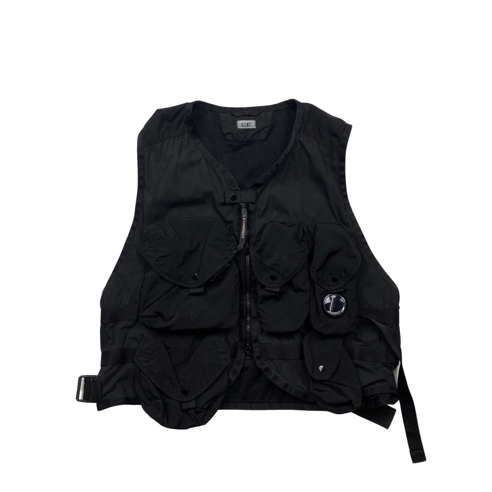 CP Company Black 50 Fili Multipocket Utility Vest - Small