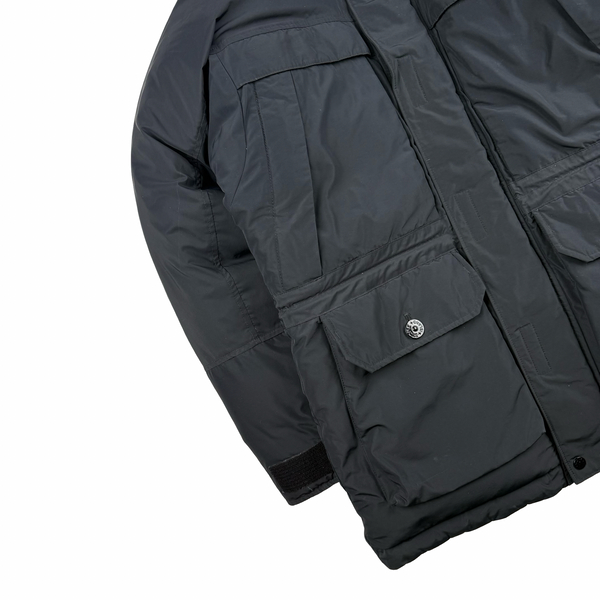 Stone Island 2020 Black Down Filled Micro Reps Jacket - Medium