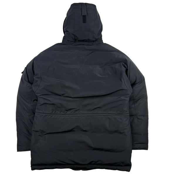 Stone Island 2020 Black Down Filled Micro Reps Jacket - Medium