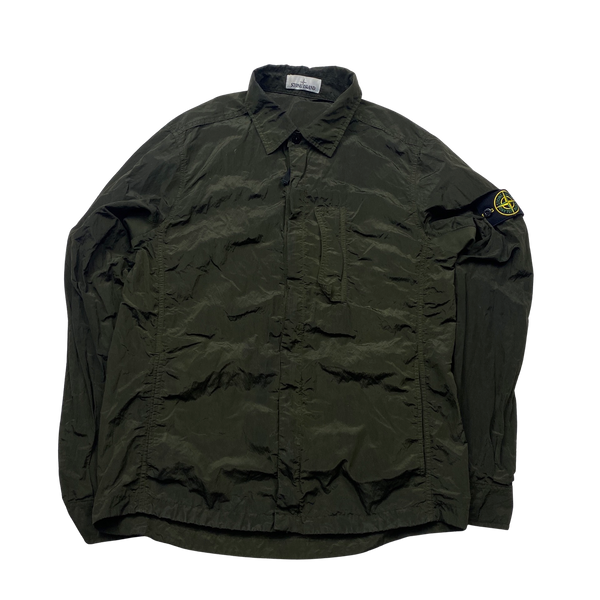 Stone Island 2018 Dark Grey Nylon Metal Shimmer Overshirt- Large