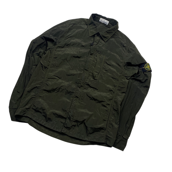 Stone Island 2018 Dark Grey Nylon Metal Shimmer Overshirt- Large
