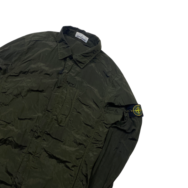 Stone Island 2018 Dark Grey Nylon Metal Shimmer Overshirt- Large