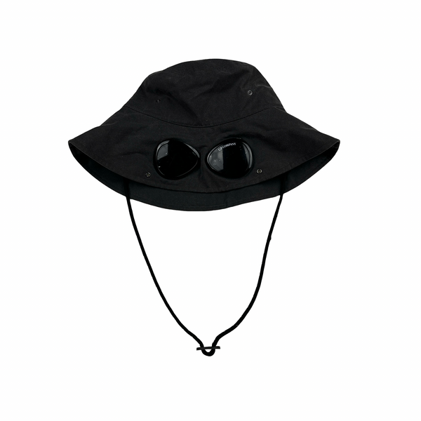 CP Company x Barbour Grey Waxed Goggle Bucket Hat - Large