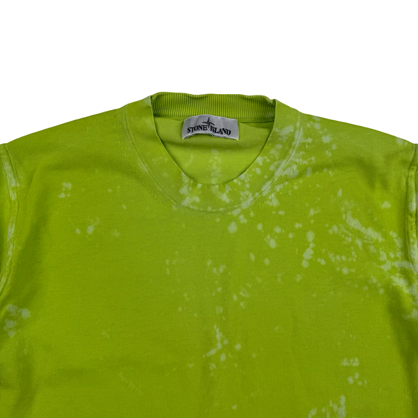 Stone Island 2020 Lime Tie Dye OVD Camo Soft Knit - medium