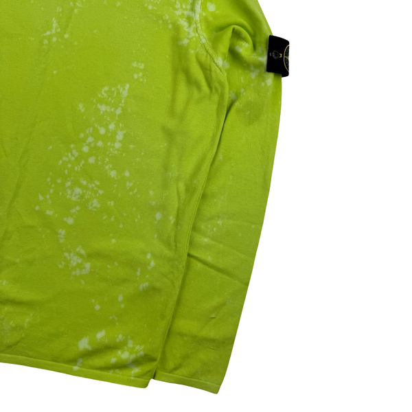 Stone Island 2020 Lime Tie Dye OVD Camo Soft Knit - medium