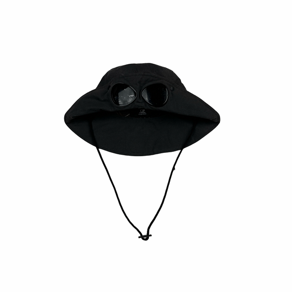 CP Company x Barbour Grey Waxed Goggle Bucket Hat - Large