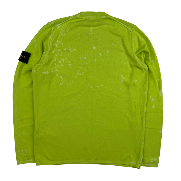 Stone Island 2020 Lime Tie Dye OVD Camo Soft Knit - medium