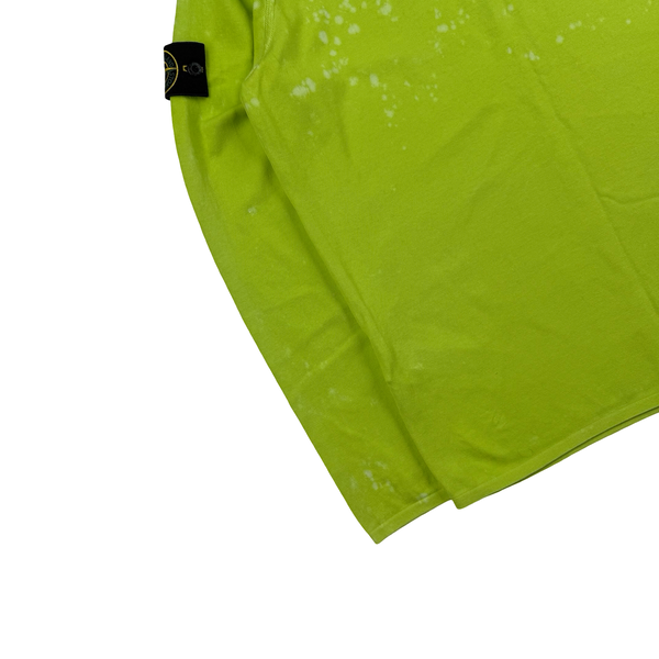 Stone Island 2020 Lime Tie Dye OVD Camo Soft Knit - medium