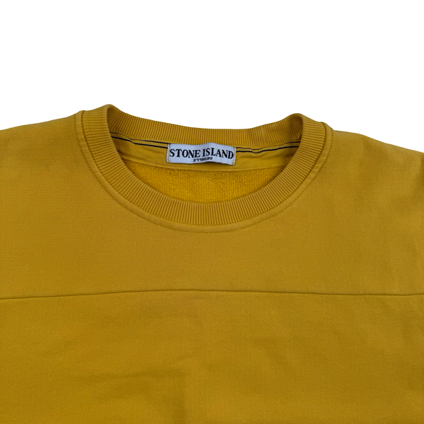 Stone Island Yellow Crew neck Cotton Jumper - Medium