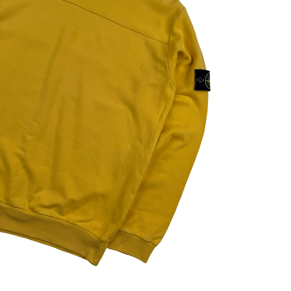 Stone Island Yellow Crew neck Cotton Jumper - Medium