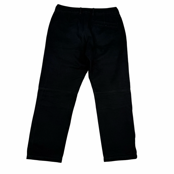 Stone Island 2024 Black RE Fit Cargo Canvas Cotton Trousers - 33”